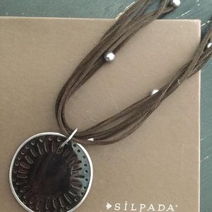 Silpada Shell pendant suede necklace